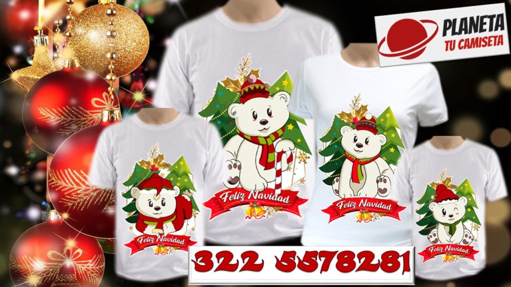 Camisetas estampados navideños